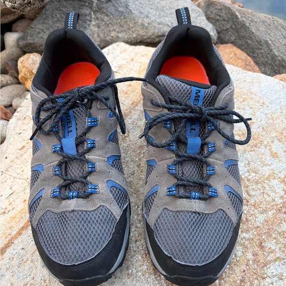 Merrell Men’s 10.5 J035939 Gray Suede Mesh Trail Hiking Shoes Outdoor EU 44.5 - Picture 2 of 7